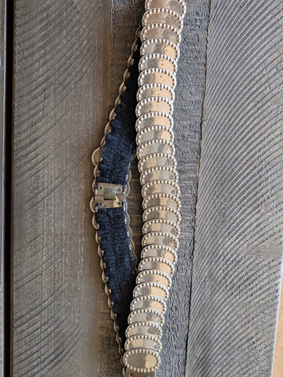 Accessories - Vintage Silver Stretchy Metal Medallion Concho Belt 80s 90s Y2K